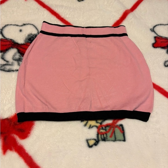 Cider Pink Mini Skirt with Black Trim - Picture 3 of 3